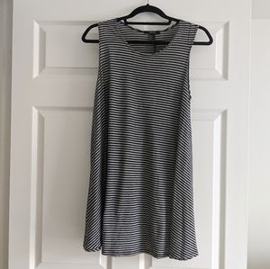 Black and Grey T-shirt Dress